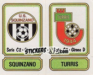 Sticker Scudetto Squinzano / Turris - Calciatori 1981-1982 n. 566 - Panini