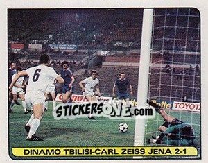 Cromo Dinamo Tbilisi - Carl Zeiss Jena 2-1 - Calciatori 1981-1982 - Panini