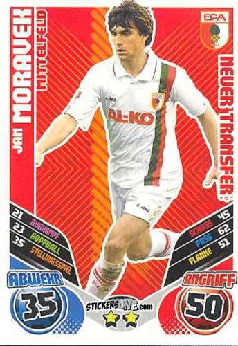 Figurina Jan Moravek - German Football Bundesliga 2011-2012. Match Attax Extra n. 3 - Topps