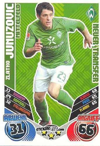 Cromo Zlatko Junuzovic - German Football Bundesliga 2011-2012. Match Attax Extra n. 8 - Topps