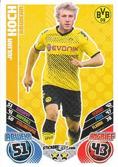 Sticker Julian Koch - German Football Bundesliga 2011-2012. Match Attax Extra n. 12 - Topps