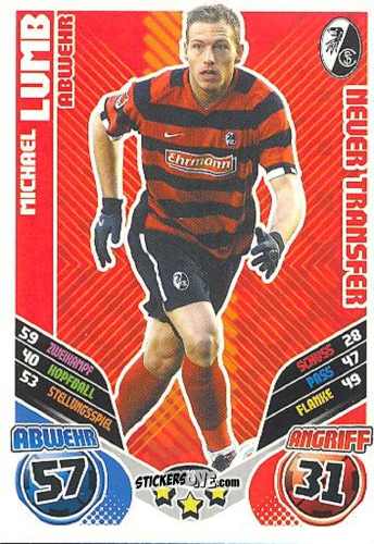 Figurina Michael Lumb - German Football Bundesliga 2011-2012. Match Attax Extra n. 13 - Topps