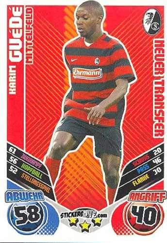 Cromo Karim Guèdè - German Football Bundesliga 2011-2012. Match Attax Extra n. 15 - Topps