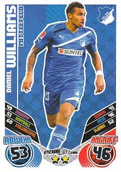Figurina Daniel Williams - German Football Bundesliga 2011-2012. Match Attax Extra n. 23 - Topps