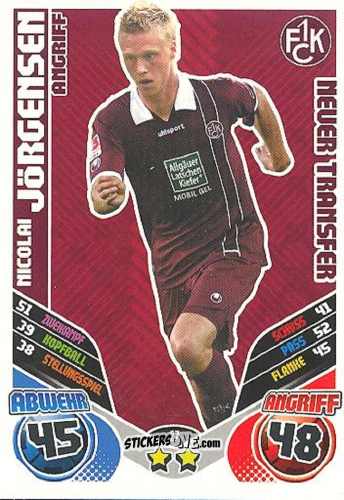 Figurina Nicolai Jörgensen - German Football Bundesliga 2011-2012. Match Attax Extra n. 27 - Topps