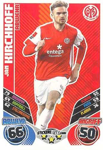 Figurina Jan Kirchhoff - German Football Bundesliga 2011-2012. Match Attax Extra n. 35 - Topps