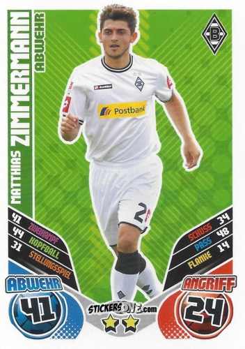 Cromo Matthias Zimmermann - German Football Bundesliga 2011-2012. Match Attax Extra n. 38 - Topps