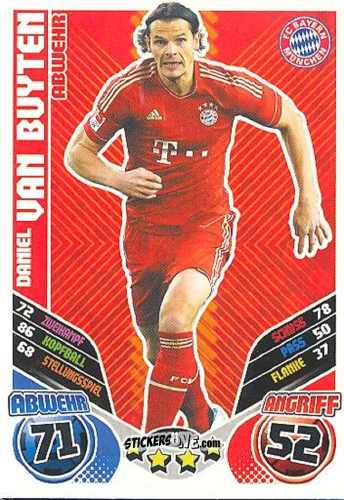 Sticker Daniel van Buyten - German Football Bundesliga 2011-2012. Match Attax Extra n. 41 - Topps