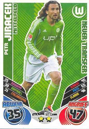 Sticker Petr Jiracek - German Football Bundesliga 2011-2012. Match Attax Extra n. 53 - Topps