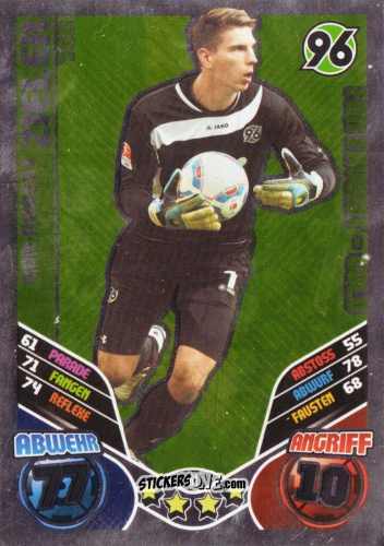 Figurina Ron-Robert Zieler - German Football Bundesliga 2011-2012. Match Attax Extra n. 61 - Topps