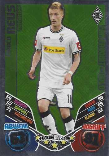 Figurina Marco Reus - German Football Bundesliga 2011-2012. Match Attax Extra n. 67 - Topps