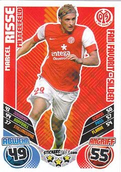 Sticker Marcel Risse - German Football Bundesliga 2011-2012. Match Attax Extra n. 84 - Topps