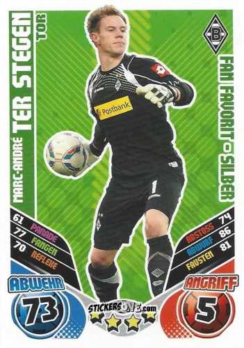 Cromo Marc-Andre ter Stegen - German Football Bundesliga 2011-2012. Match Attax Extra n. 85 - Topps