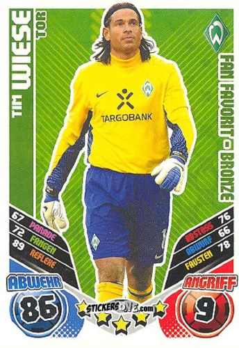 Figurina Tim Wiese - German Football Bundesliga 2011-2012. Match Attax Extra n. 93 - Topps