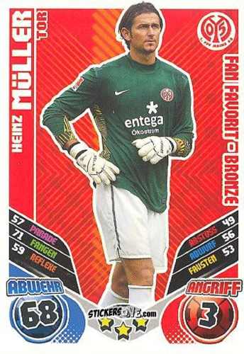 Figurina Heinz Müller - German Football Bundesliga 2011-2012. Match Attax Extra n. 102 - Topps