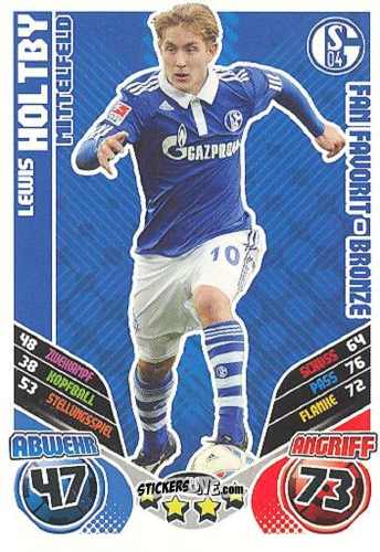 Cromo Lewis Holtby - German Football Bundesliga 2011-2012. Match Attax Extra n. 106 - Topps