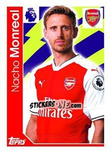Sticker Nacho Monreal - Premier League Inglese 2016-2017 - Topps