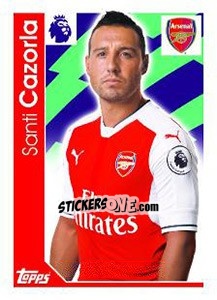 Sticker Santi Cazorla - Premier League Inglese 2016-2017 n. 32 - Topps