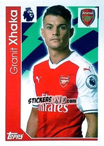 Figurina Granit Xhaka - Premier League Inglese 2016-2017 - Topps