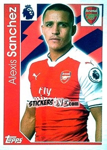 Figurina Alexis Sanchez - Premier League Inglese 2016-2017 - Topps