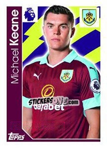 Cromo Michael Keane - Premier League Inglese 2016-2017 - Topps