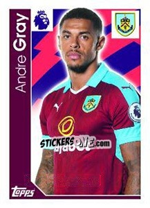 Cromo Andre Gray - Premier League Inglese 2016-2017 - Topps