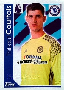 Sticker Thibaut Courtois - Premier League Inglese 2016-2017 n. 57 - Topps