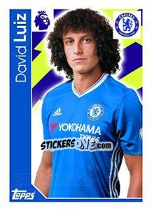 Sticker David Luiz - Premier League Inglese 2016-2017 - Topps