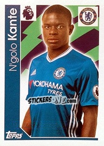 Sticker N'Golo Kante - Premier League Inglese 2016-2017 n. 62 - Topps