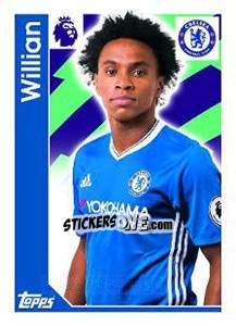 Sticker Willian - Premier League Inglese 2016-2017 n. 64 - Topps