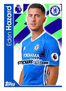 Sticker Eden Hazard - Premier League Inglese 2016-2017 n. 66 - Topps