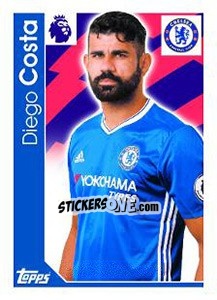 Cromo Diego Costa - Premier League Inglese 2016-2017 - Topps