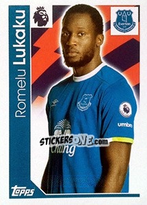 Sticker Romelu Lukaku - Premier League Inglese 2016-2017 - Topps