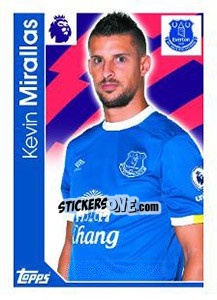 Sticker Kevin Mirallas - Premier League Inglese 2016-2017 n. 100 - Topps
