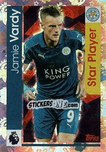 Sticker Jamie Vardy - Premier League Inglese 2016-2017 - Topps