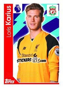 Figurina Loris Karius - Premier League Inglese 2016-2017 - Topps