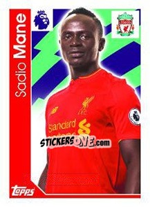 Cromo Sadio Mane - Premier League Inglese 2016-2017 - Topps