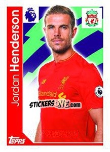 Sticker Jordan Henderson - Premier League Inglese 2016-2017 n. 142 - Topps