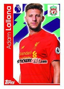 Sticker Adam Lallana - Premier League Inglese 2016-2017 n. 144 - Topps