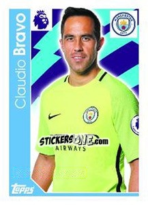 Sticker Claudio Bravo - Premier League Inglese 2016-2017 n. 153 - Topps