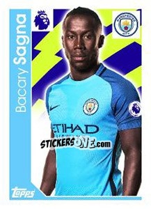 Sticker Bacary Sagna - Premier League Inglese 2016-2017 n. 154 - Topps