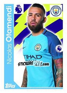 Sticker Nicolas Otamendi - Premier League Inglese 2016-2017 n. 156 - Topps