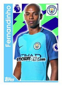 Sticker Fernandinho - Premier League Inglese 2016-2017 - Topps