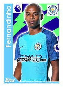 Sticker Fernandinho - Premier League Inglese 2016-2017 n. 159 - Topps
