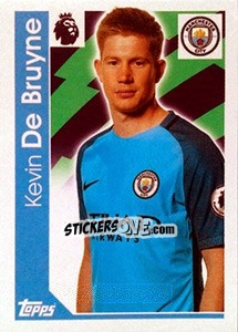 Cromo Kevin De Bruyne - Premier League Inglese 2016-2017 - Topps