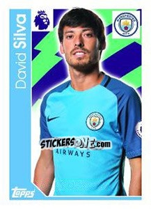 Sticker David Silva - Premier League Inglese 2016-2017 n. 161 - Topps