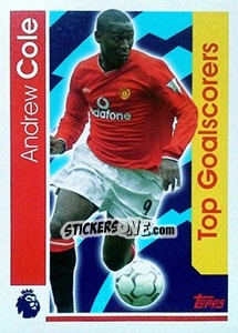 Sticker Andrew Cole -  Top Goalscorers - Premier League Inglese 2016-2017 - Topps