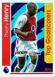 Sticker Thierry Henry -  Top Goalscorers - Premier League Inglese 2016-2017 - Topps