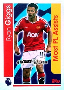 Figurina Ryan Giggs /  Most PL Assists - Premier League Inglese 2016-2017 - Topps