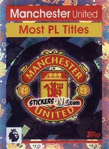 Cromo Manchester United -  Most PL Titles - Premier League Inglese 2016-2017 - Topps